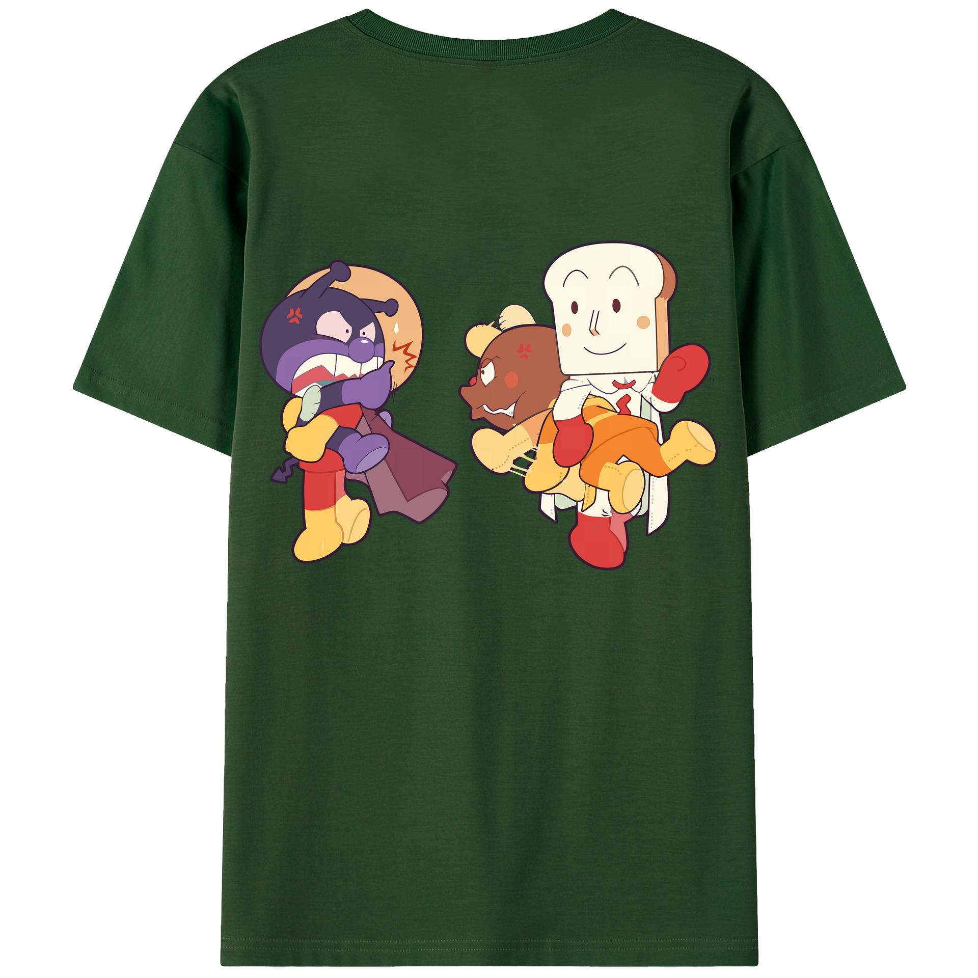 （画像用） アンパンマン Anpanman 綿100％半袖Tシャツ（背面プリント）